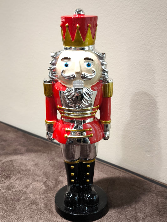 Nutcracker h.25 silver and red
