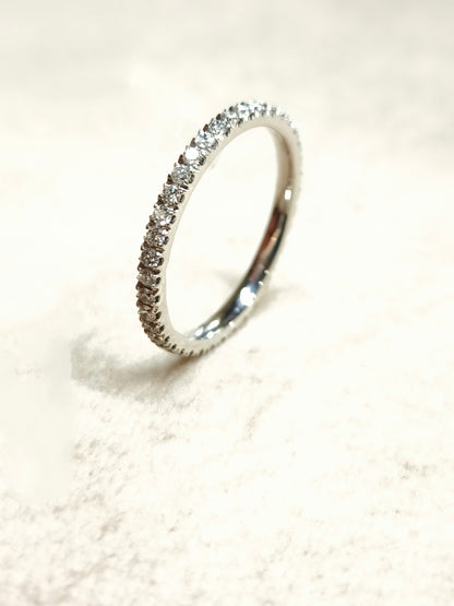 Complete wedding band ring in gold with 0.50ct diamonds