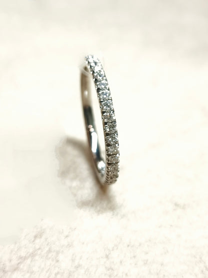Complete wedding band ring in gold with 0.50ct diamonds