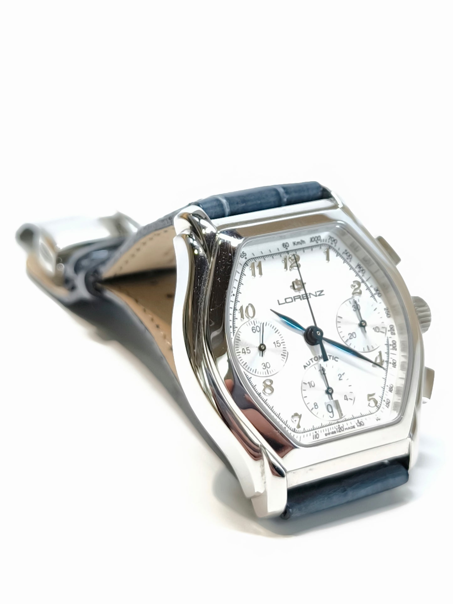Lorenz - Rectangular steel chronograph