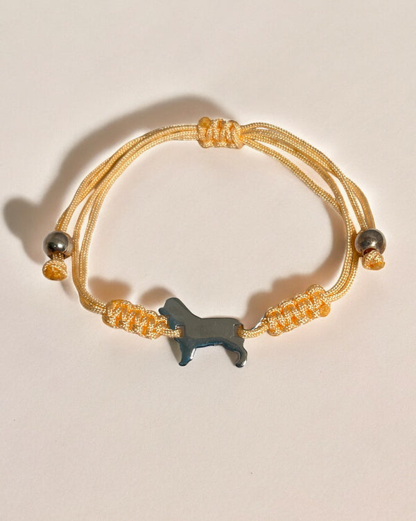 Bracciale iBamboli - Braccialetto con Golden Retriever in oro bianco - Gioielli Pavan