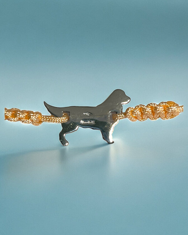 Bracciale iBamboli - Braccialetto con Golden Retriever in oro bianco - Gioielli Pavan