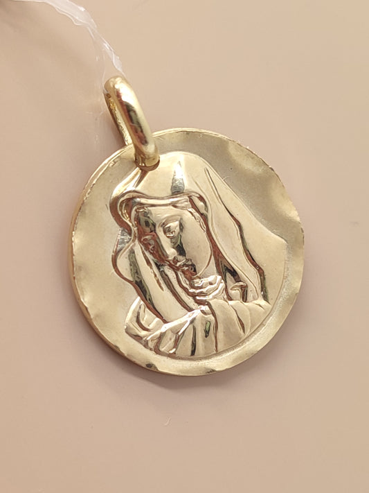 Massive Madonna gold pendant