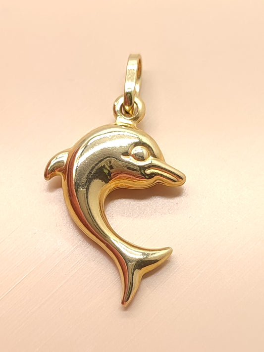 Dolphin gold pendant