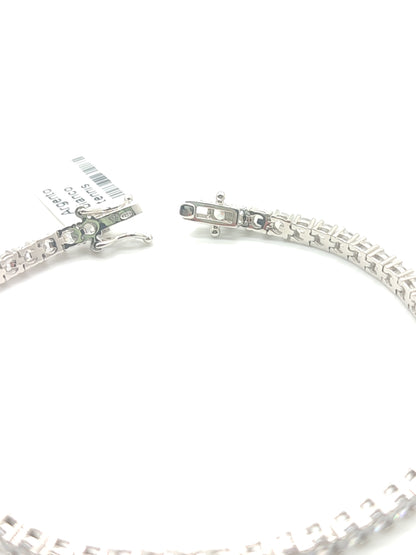 Silver tennis bracelet with 3mm zircons