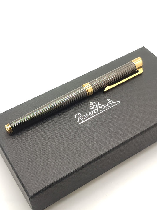 Rosenthal ballpoint pen with black pinstripe
