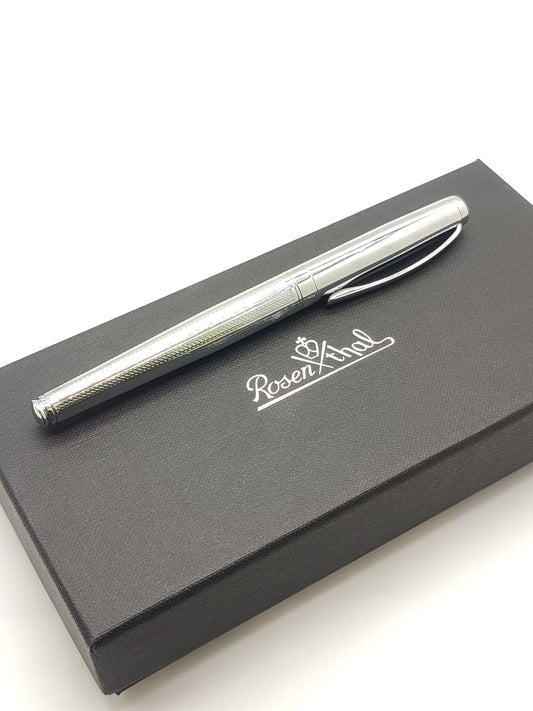 Rosenthal pleated silver ballpoint pen