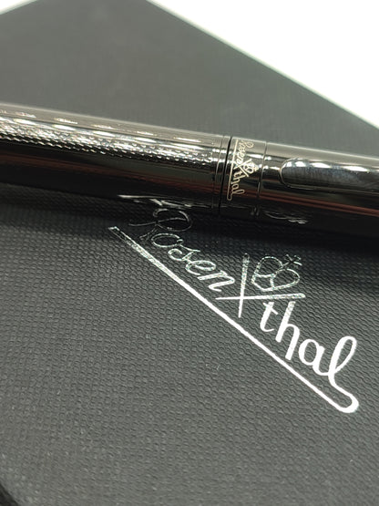 Rosenthal pleated ballpoint pen in total black
