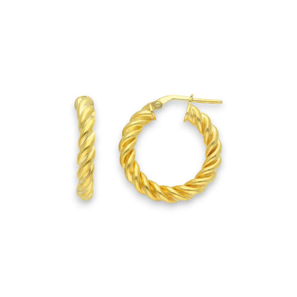 Orecchini Orecchini in argento tondi con sezione lavorazione torcion diam. 1,5 cm - Gioielli Pavan