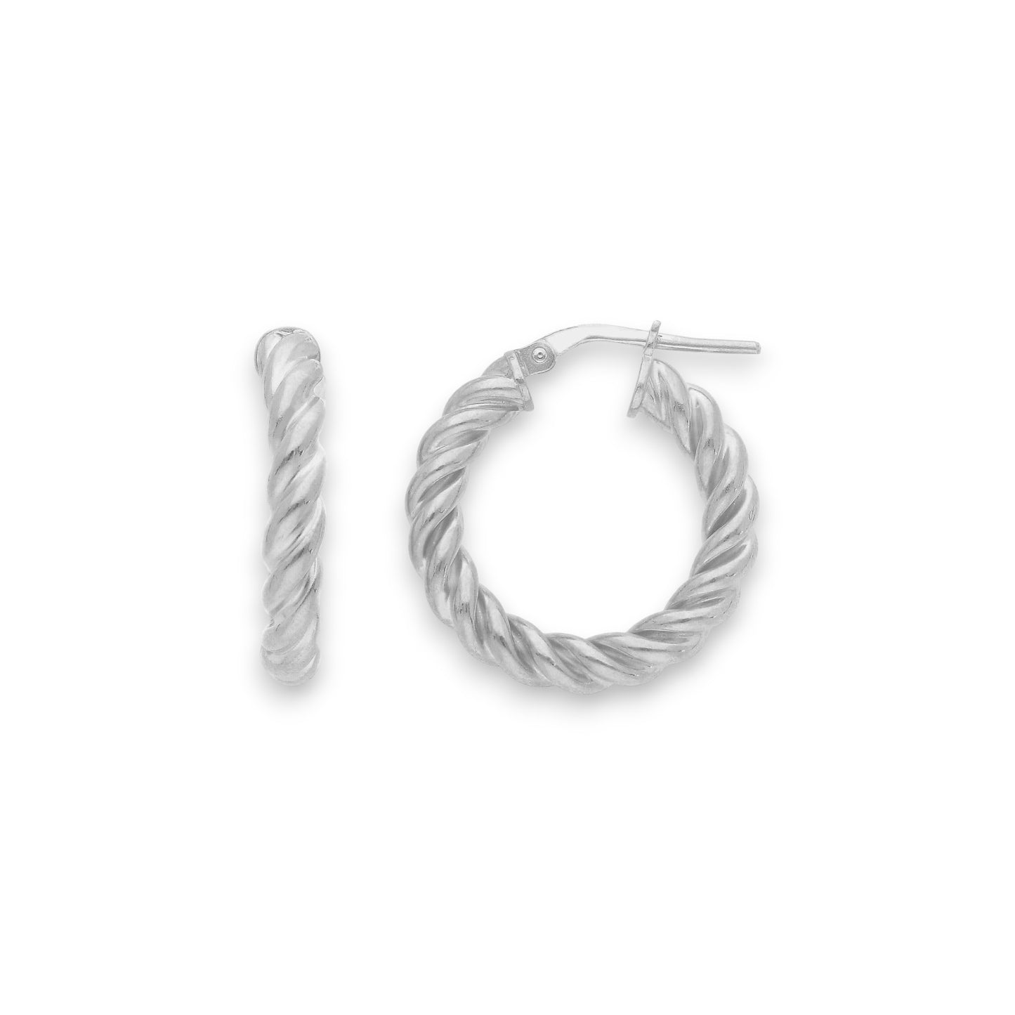 Orecchini Orecchini in argento tondi con sezione lavorazione torcion diam. 1,5 cm - Gioielli Pavan