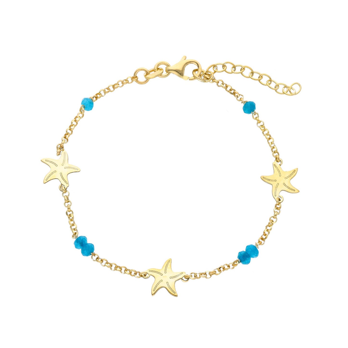 Bracciale in argento elementi mare