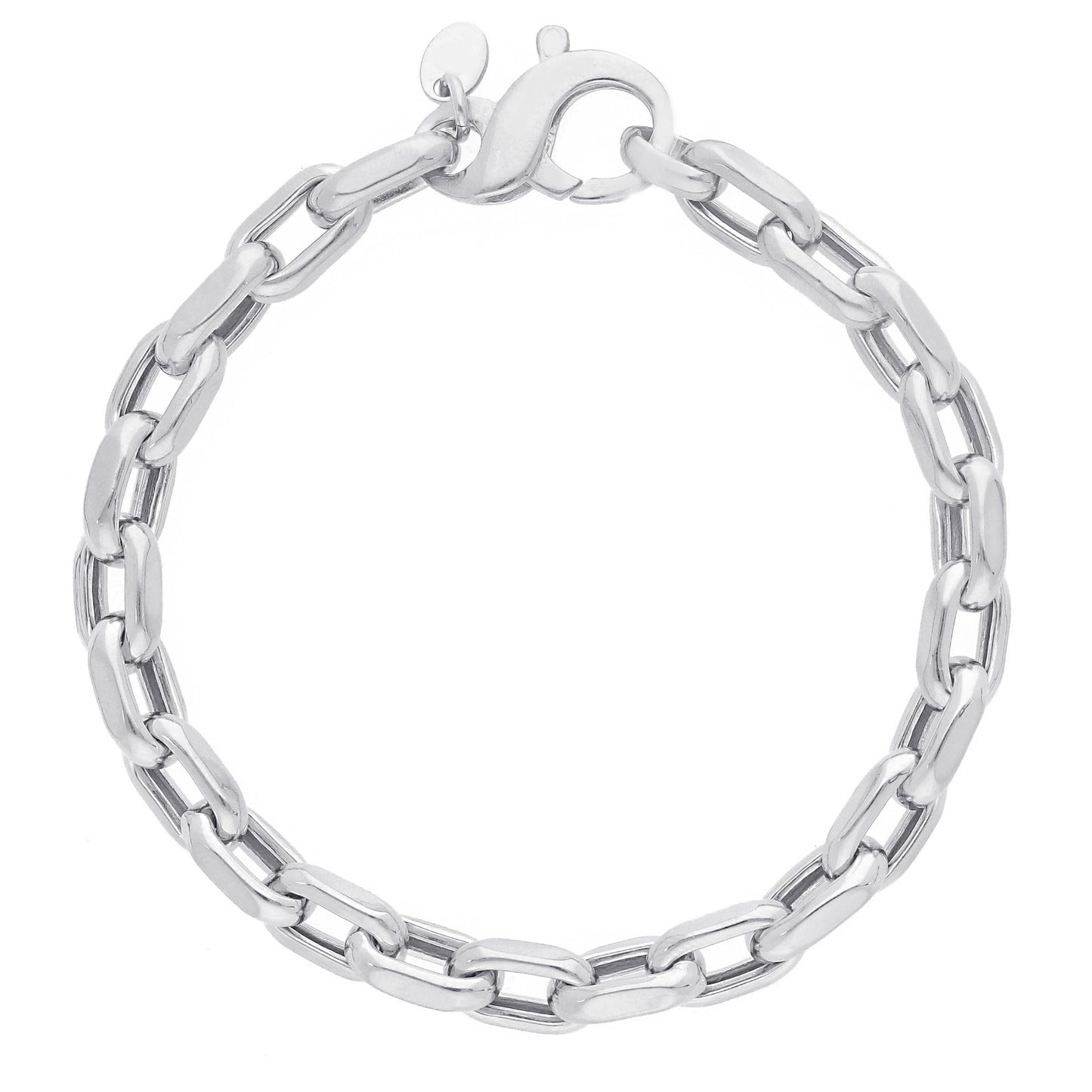 Bracciale in argento maglia geometrica