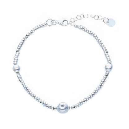 Bracciale in argento ad anelli