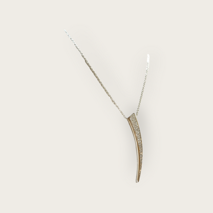 White gold necklace with diamonds