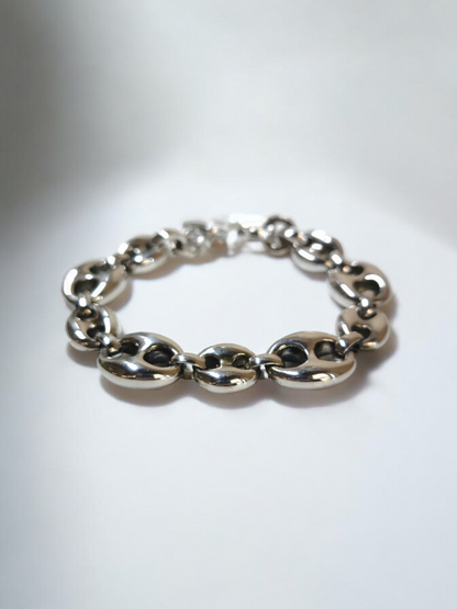 Bracciale in argento maglia marina