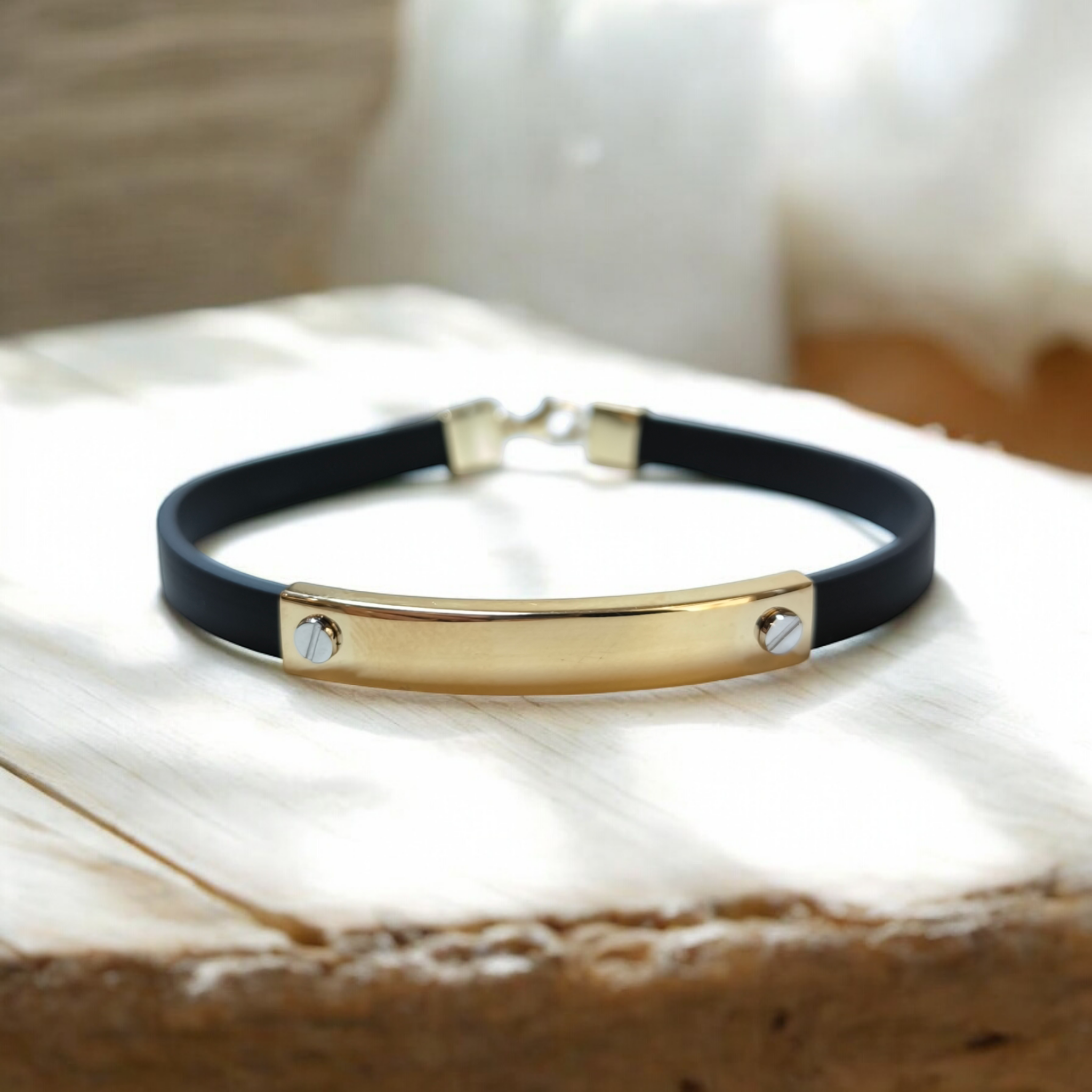 SINGULARU Bracciale Tape In Acciaio Placcato Oro 18kt, A Forma Di Rete, 19 Cm, Gioiello Donna