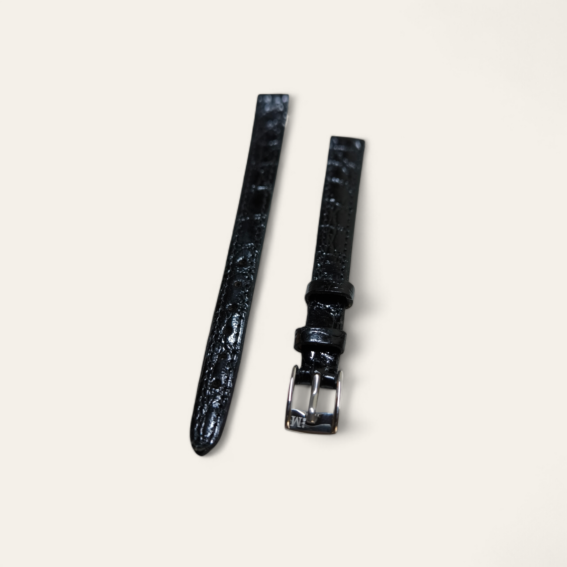 Cinturino Ansa 10 mm pelle coccodrillo nero – Gioielli Pavan