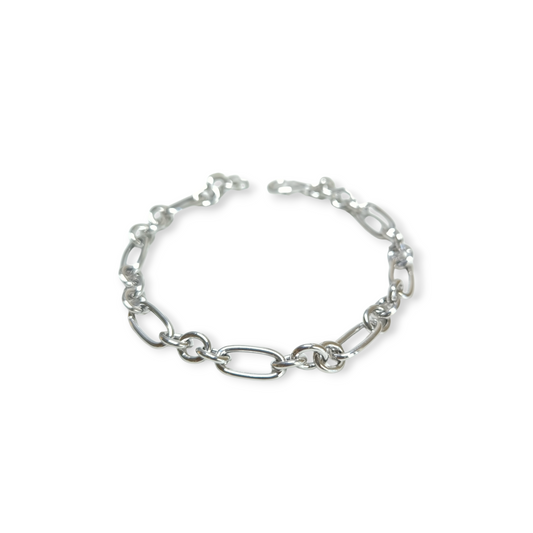 Bracciale in argento maglia geometrica