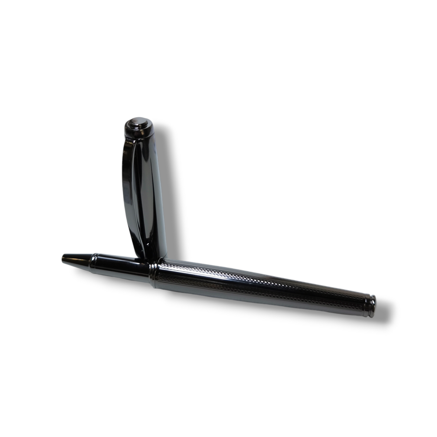 Rosenthal pleated ballpoint pen in total black