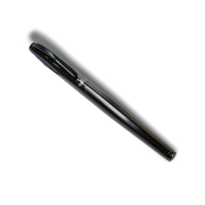 Rosenthal pleated ballpoint pen in total black