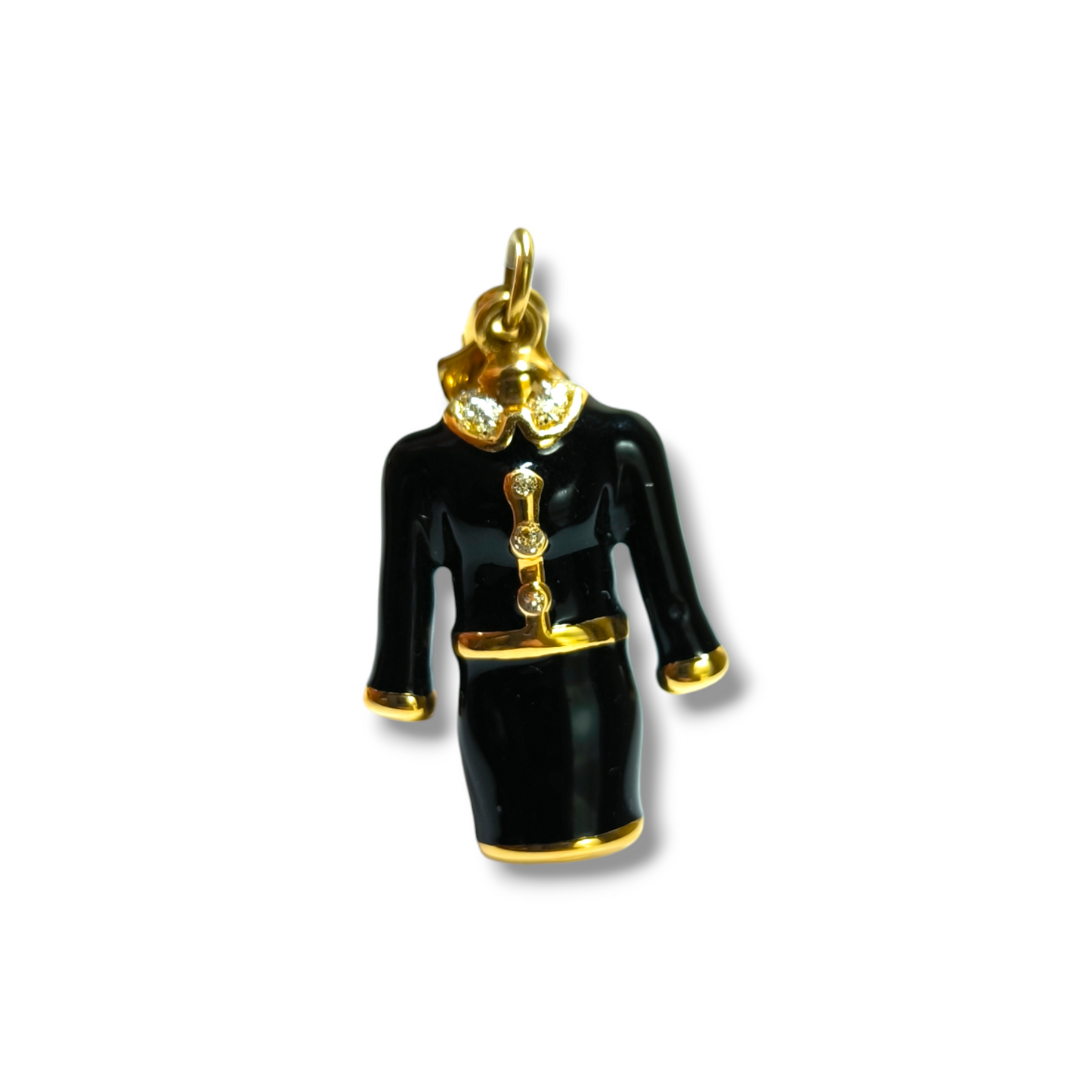 Yellow gold dress pendant