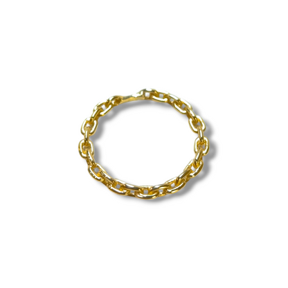 Anello in oro maglia a catena rigida