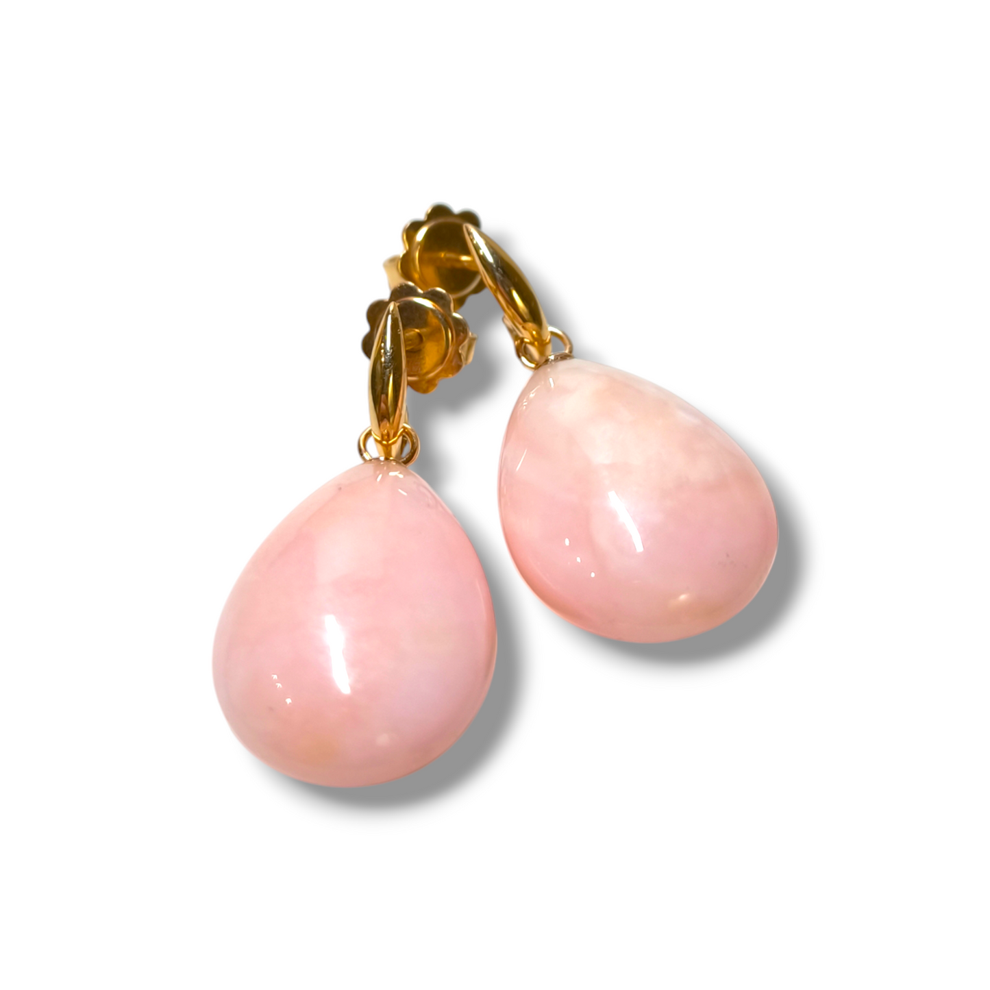 Orecchini in oro rosa con opale rosa