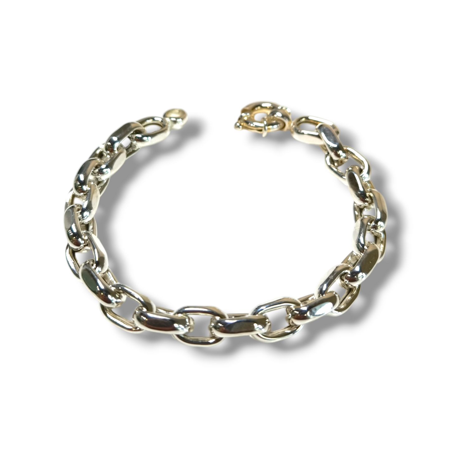 Bracciale in argento maglia geometrica