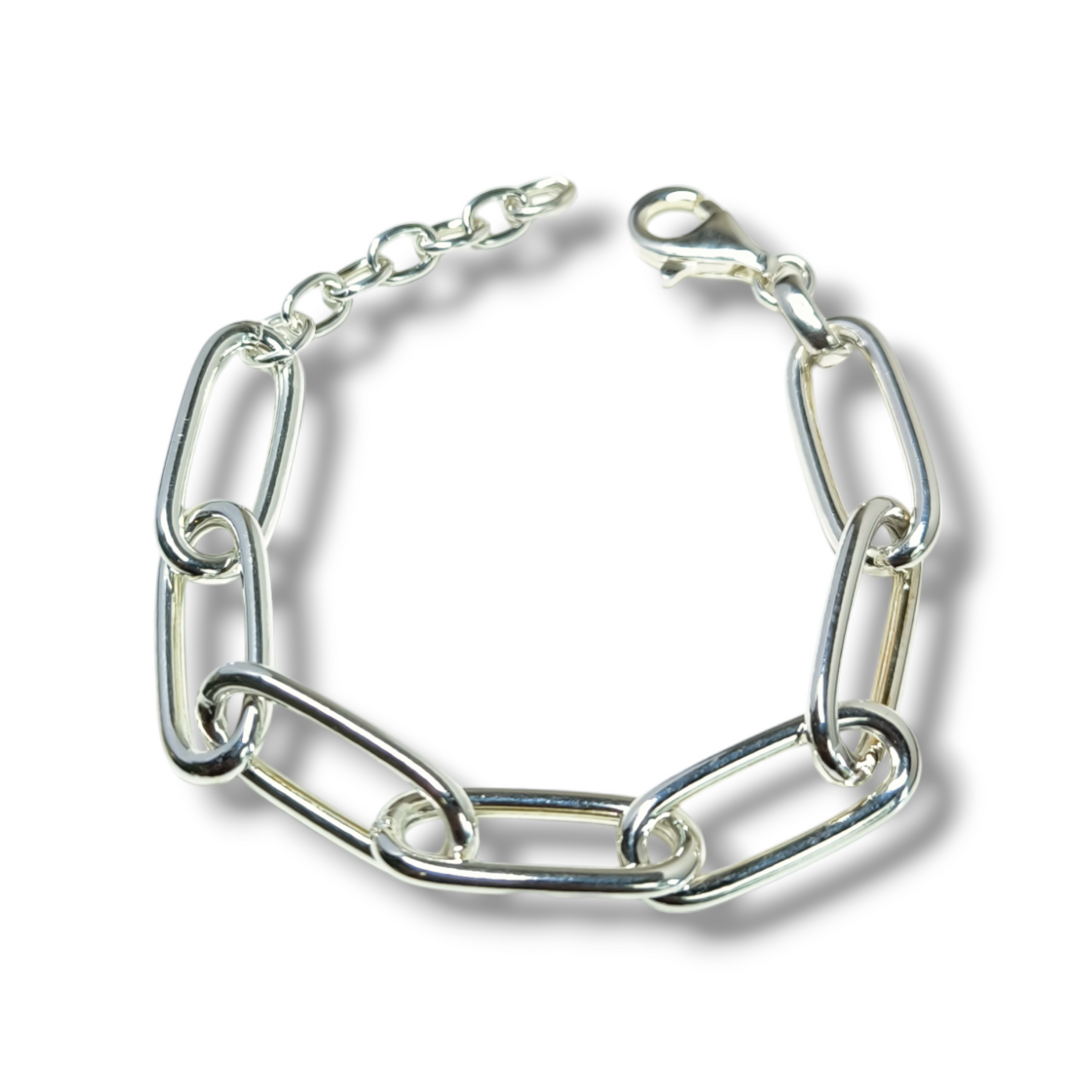 Bracciale in argento maglie ovali