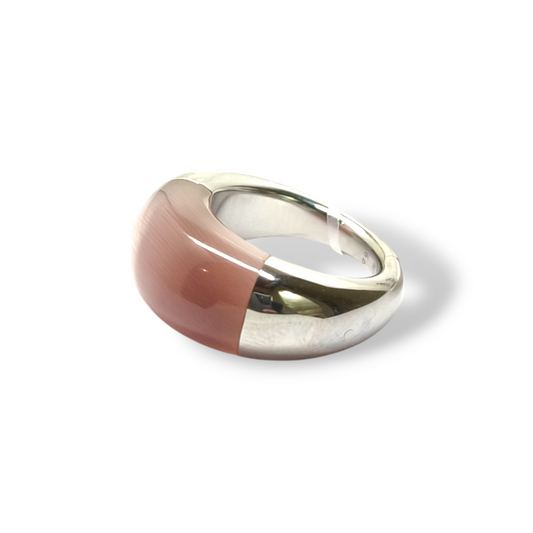 Anello Anello Calvin Klein in Acciaio con Adularia Rosa - Gioielli Pavan