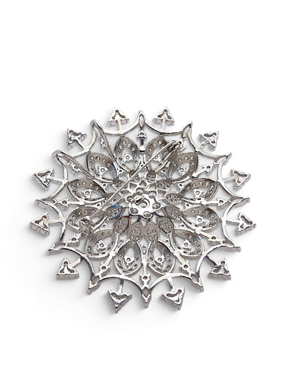 Spilla rinascimentale in argento 925 con zirconi pavé