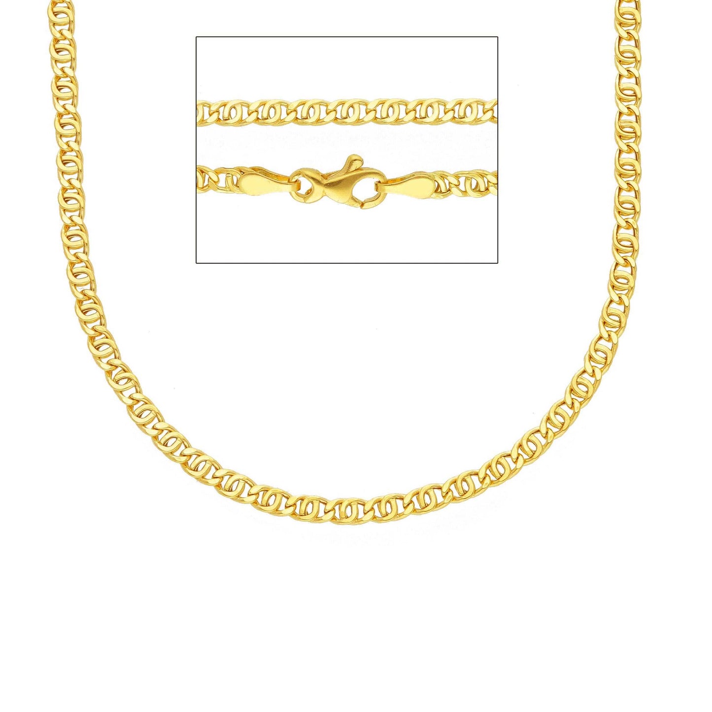 Collana Collana maglia ad occhio di pernice 2,5 mm 18kt - Gioielli Pavan