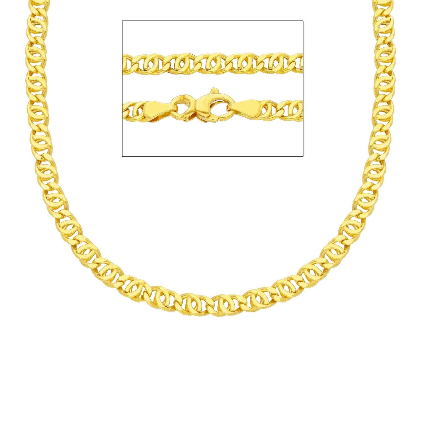 Collana Collana maglia ad occhio di pernice 3,5 mm 18kt - Gioielli Pavan