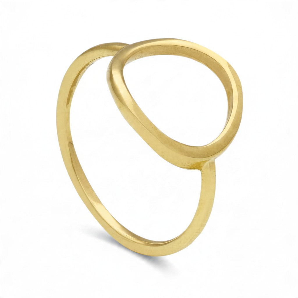 Anello in oro giallo 9kt con cerchio traforato - Gioielli Pavan