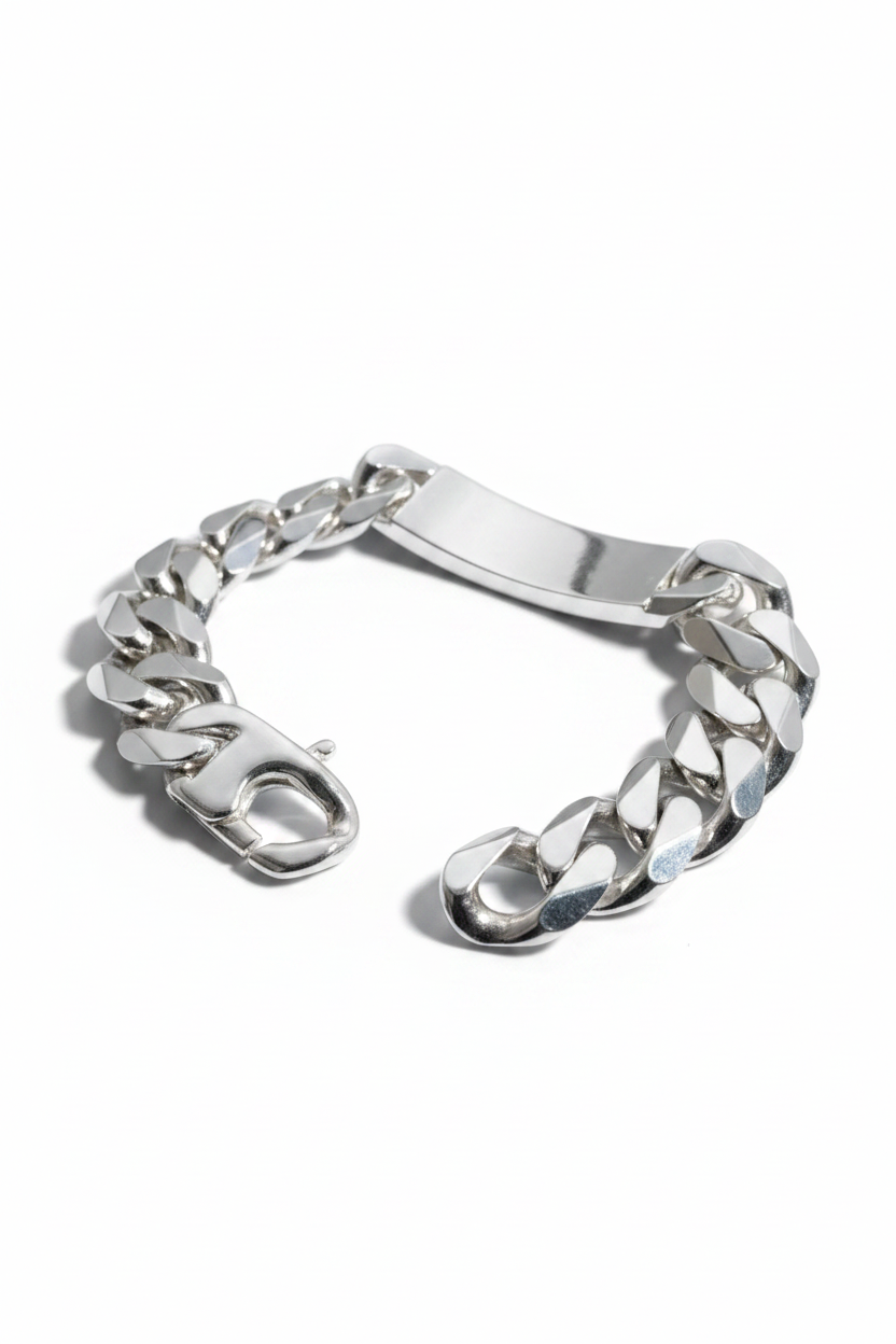 Bracciale Bracciale in argento maglia groumette 1,5 cm massiccio - Gioielli Pavan