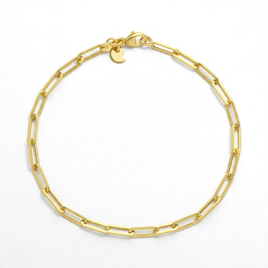 Bracciale paper clip in oro giallo 9k - Gioielli Pavan