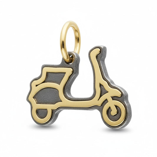 Ciondolo Vespa in titanio e oro giallo 9 kt - Gioielli Pavan