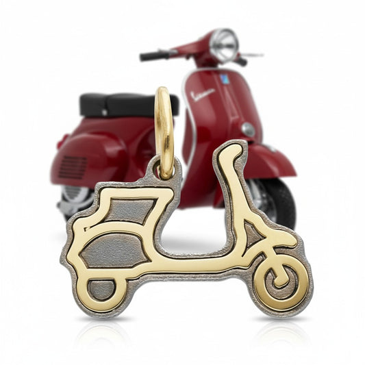 Ciondolo Vespa in titanio e oro giallo 9 kt - Gioielli Pavan