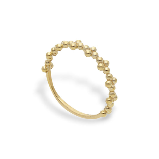 Anello Anello in oro fedina minimal a palline - Gioielli Pavan