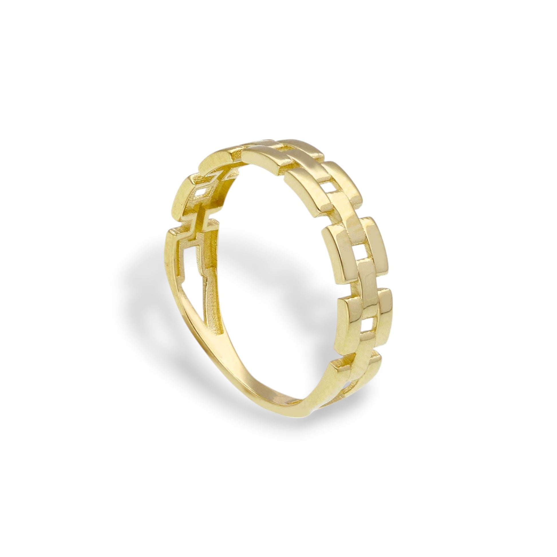 Anello Anello in oro fedina minimal maglia geometrica - Gioielli Pavan