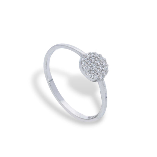 Anello Anello in oro fedina con zirconi a pavé - Gioielli Pavan