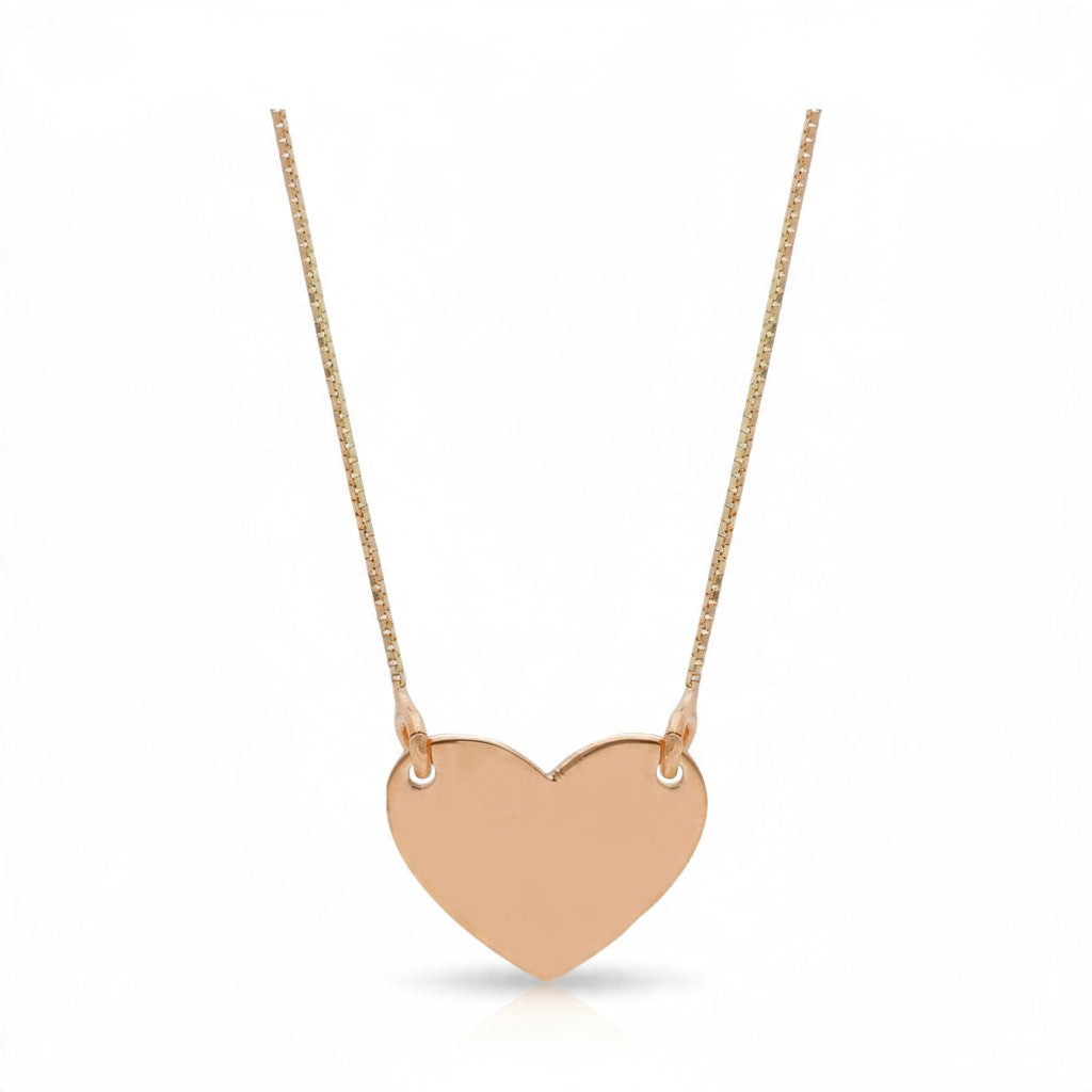Girocollo in oro rosa 9 kt con cuore - Gioielli Pavan