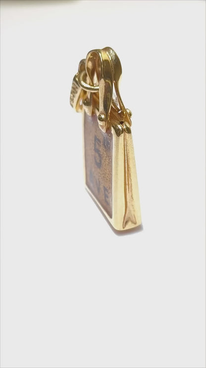 5th Avenue yellow gold handbag charm