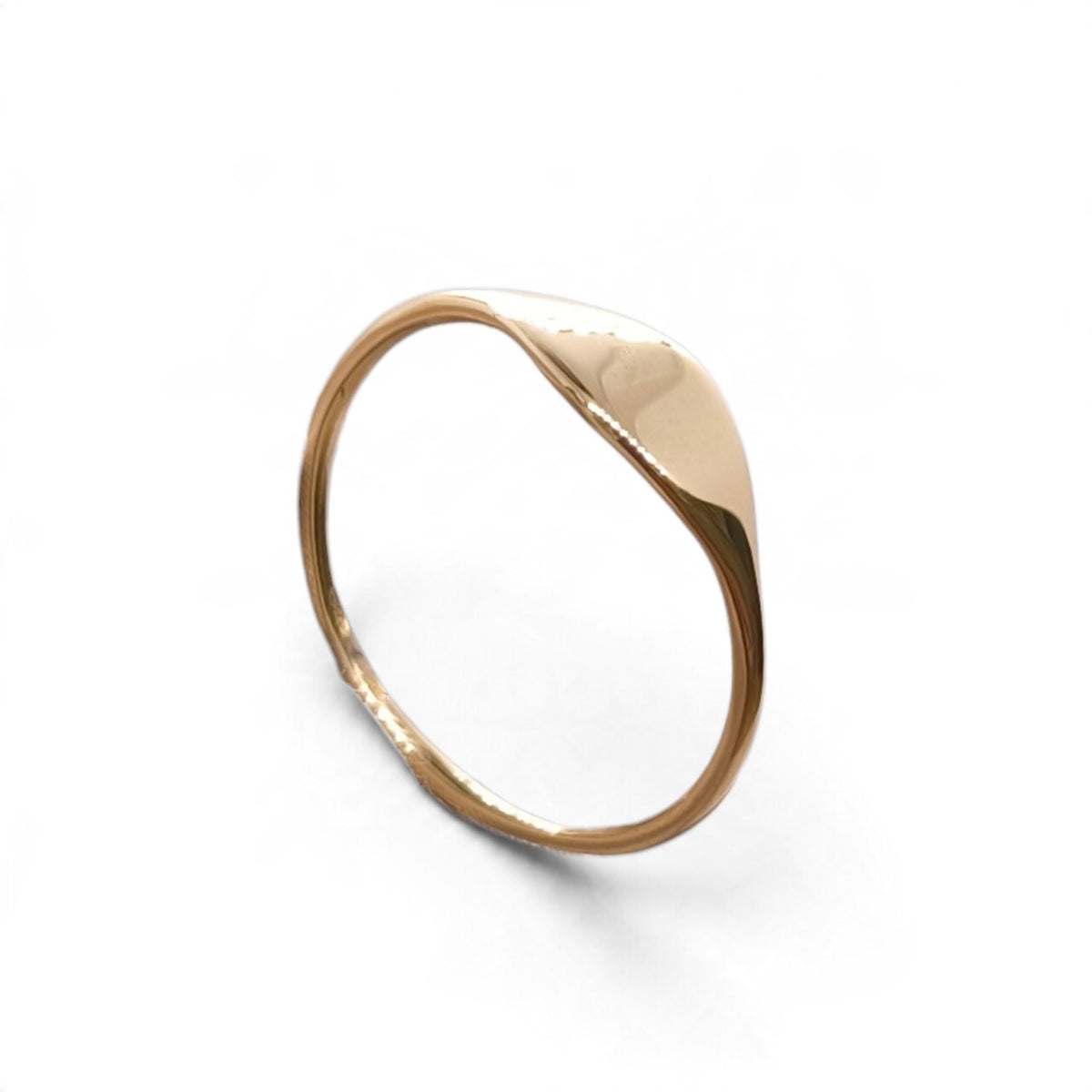 Fedina con onda centrale in oro giallo 18 kt - Gioielli Pavan