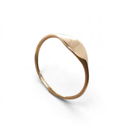 Fedina con onda centrale in oro giallo 18 kt - Gioielli Pavan