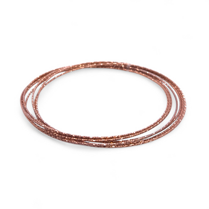 Bracciale Bracciale argento 925 dorato rosa multifilo diamantato - Gioielli Pavan