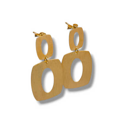 Orecchini Orecchini in argento dorato giallo pendenti geometrici - Gioielli Pavan