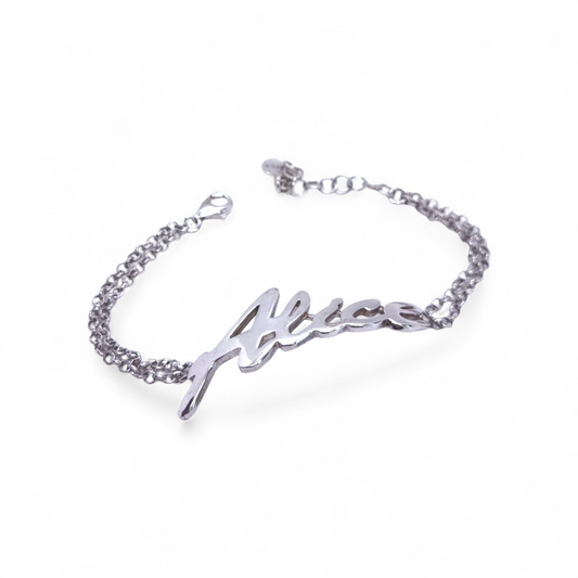 Bracciale Bracciale in Argento 925 con Nome Alice - Gioielli Pavan