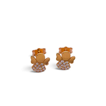 Orecchini angelo in oro rosa 18 kt con zirconi - Gioielli Pavan