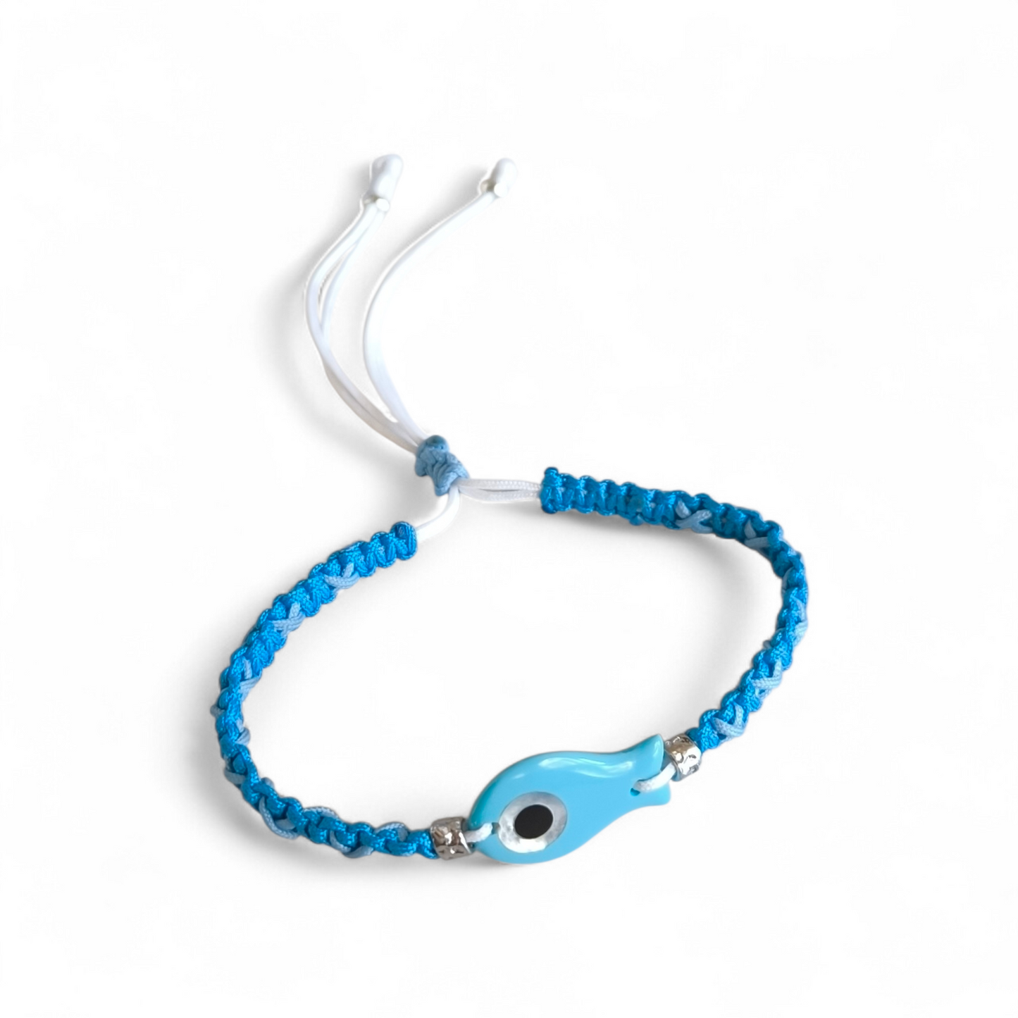 Bracciale Bracciale Sagola con Pesciolino e Occhio Turco in Argento 925 - Gioielli Pavan